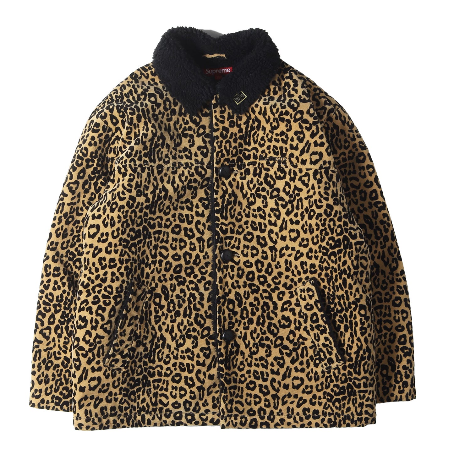 24AW ×Kindermann レオパード柄 モールスキン ボア カーコート(Uncut Corduroy Car Coat)