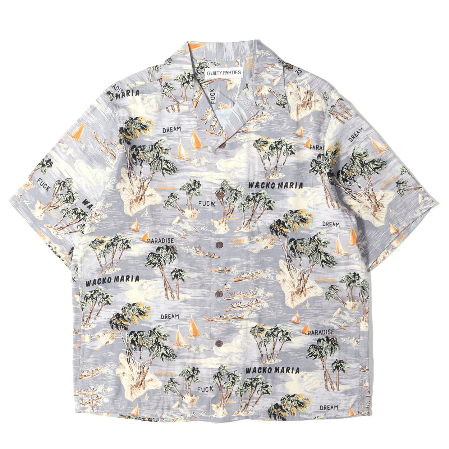 24SS トロピカル柄 レーヨン ハワイアンシャツ / アロハシャツ(HAWAIIAN SHIRT)