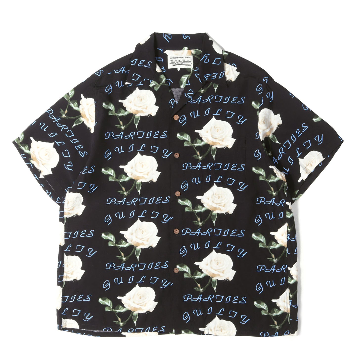 21SS ローズ柄 レーヨン ハワイアンシャツ / アロハシャツ(HAWAIIAN SHIRT S/S)
