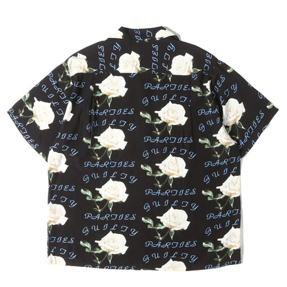 21SS ローズ柄 レーヨン ハワイアンシャツ / アロハシャツ(HAWAIIAN SHIRT S/S)