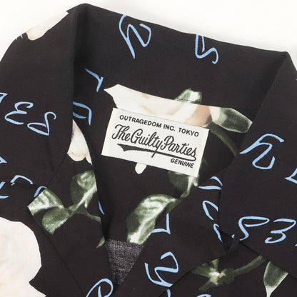 21SS ローズ柄 レーヨン ハワイアンシャツ / アロハシャツ(HAWAIIAN SHIRT S/S)