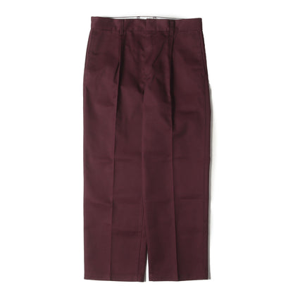 25SS ×Dickies T/Cツイル 1タック ワーク チノパンツ(PLEATED TROUSERS)