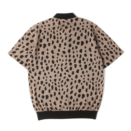 24SS レオパード柄 ジャガード ニット ポロシャツ(LEOPARD KNIT POLO SHIRT)