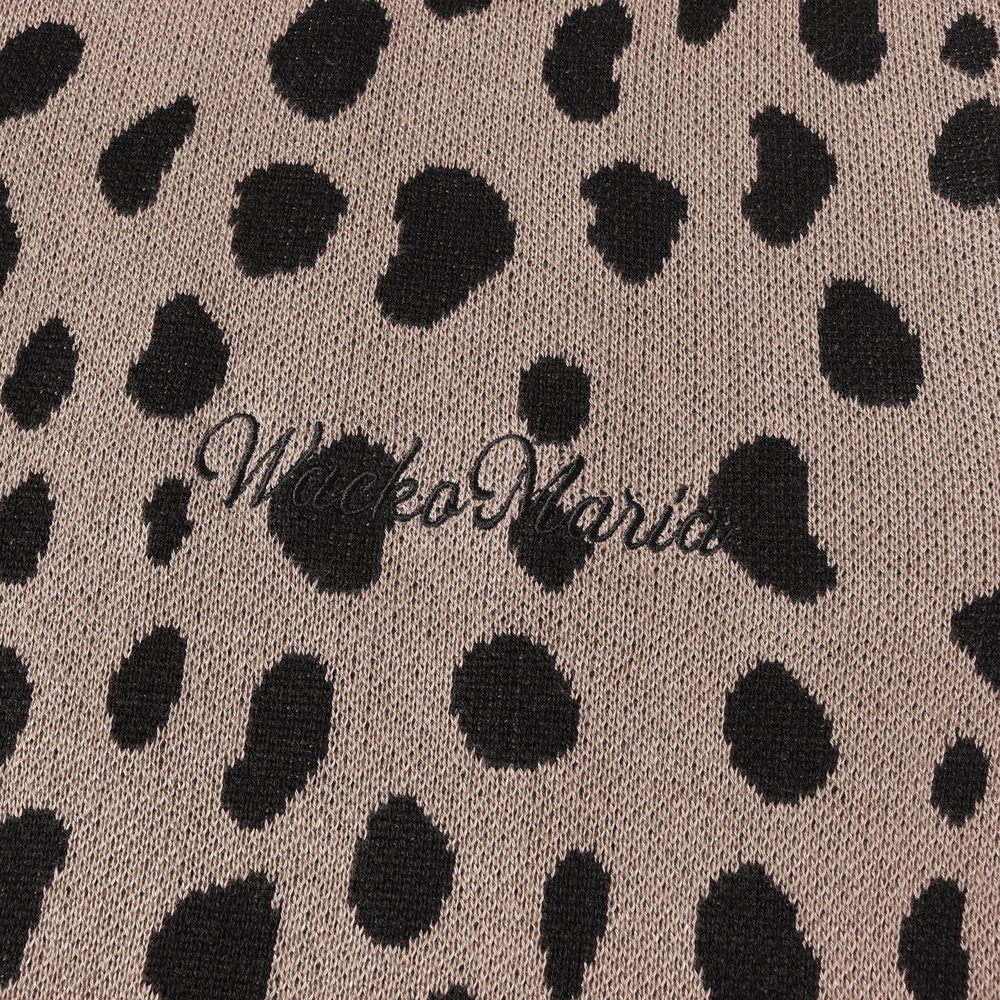 24SS レオパード柄 ジャガード ニット ポロシャツ(LEOPARD KNIT POLO SHIRT)