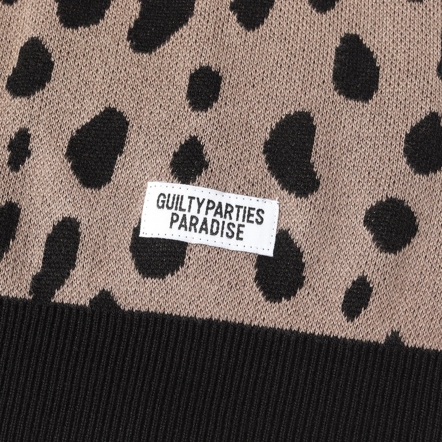 24SS レオパード柄 ジャガード ニット ポロシャツ(LEOPARD KNIT POLO SHIRT)