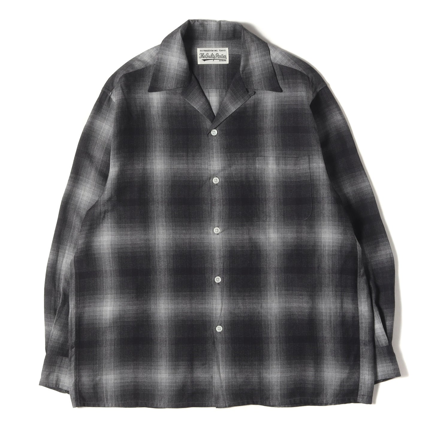 23AW オンブレチェック オープンカラー レーヨンシャツ(OMBRE CHECK OPEN COLLAR SHIRT L/S)