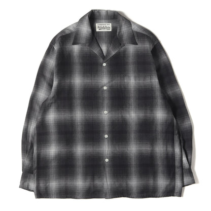 23AW オンブレチェック オープンカラー レーヨンシャツ(OMBRE CHECK OPEN COLLAR SHIRT L/S)