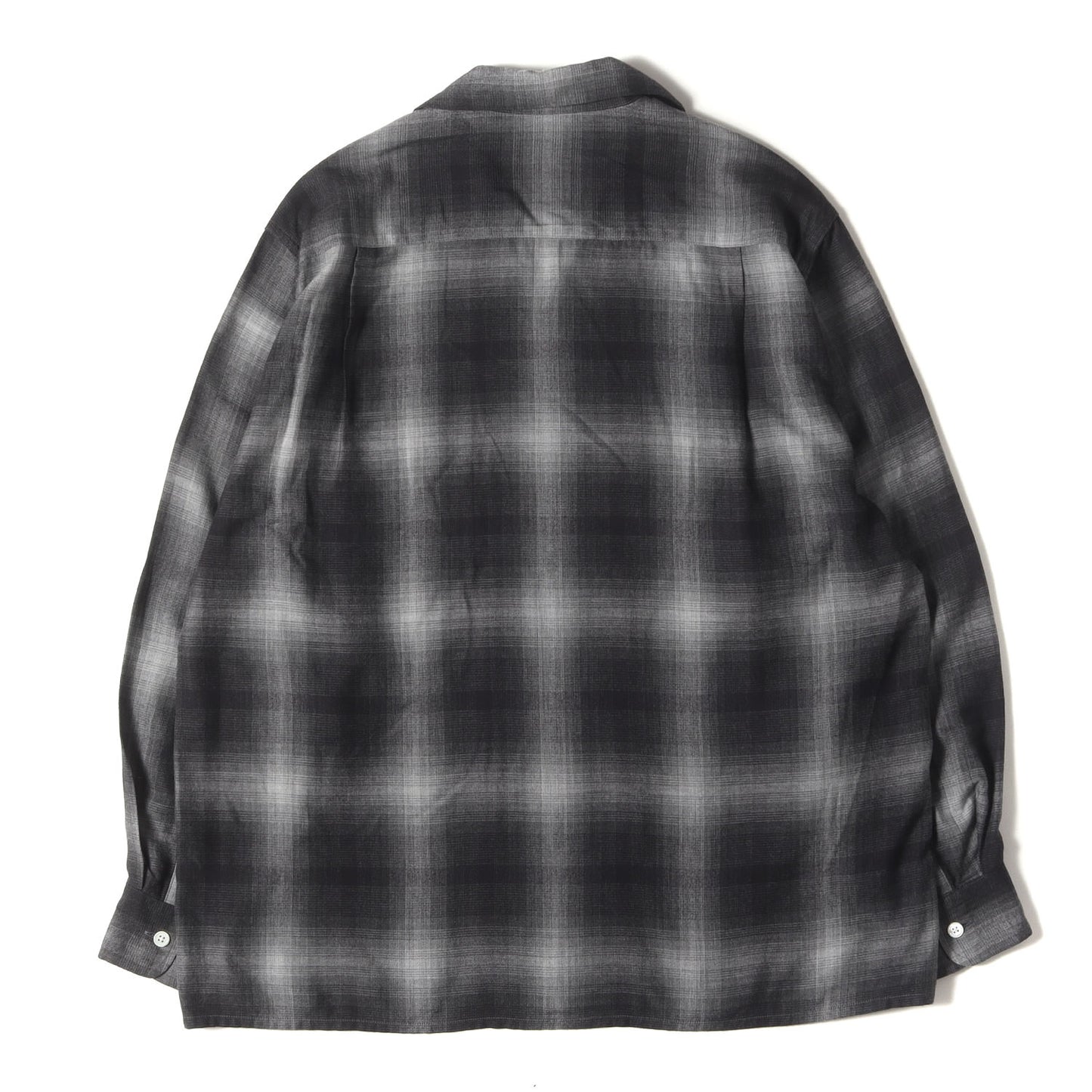 23AW オンブレチェック オープンカラー レーヨンシャツ(OMBRE CHECK OPEN COLLAR SHIRT L/S)