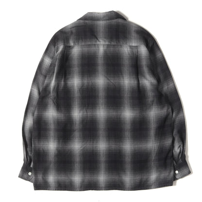 23AW オンブレチェック オープンカラー レーヨンシャツ(OMBRE CHECK OPEN COLLAR SHIRT L/S)