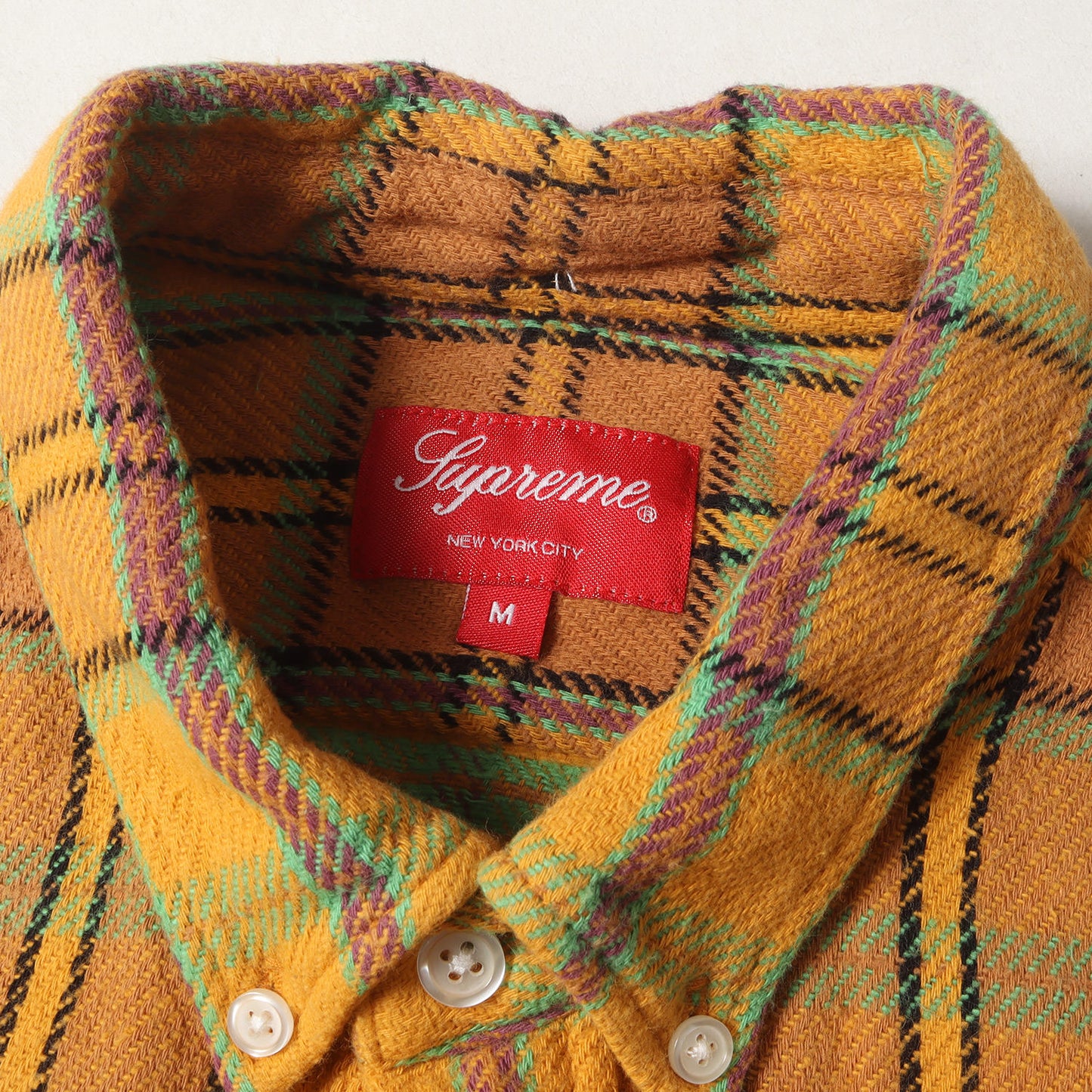 23SS タータンチェック プルオーバー ボタンダウン フランネルシャツ(Pullover Plaid Flannel Shirt)
