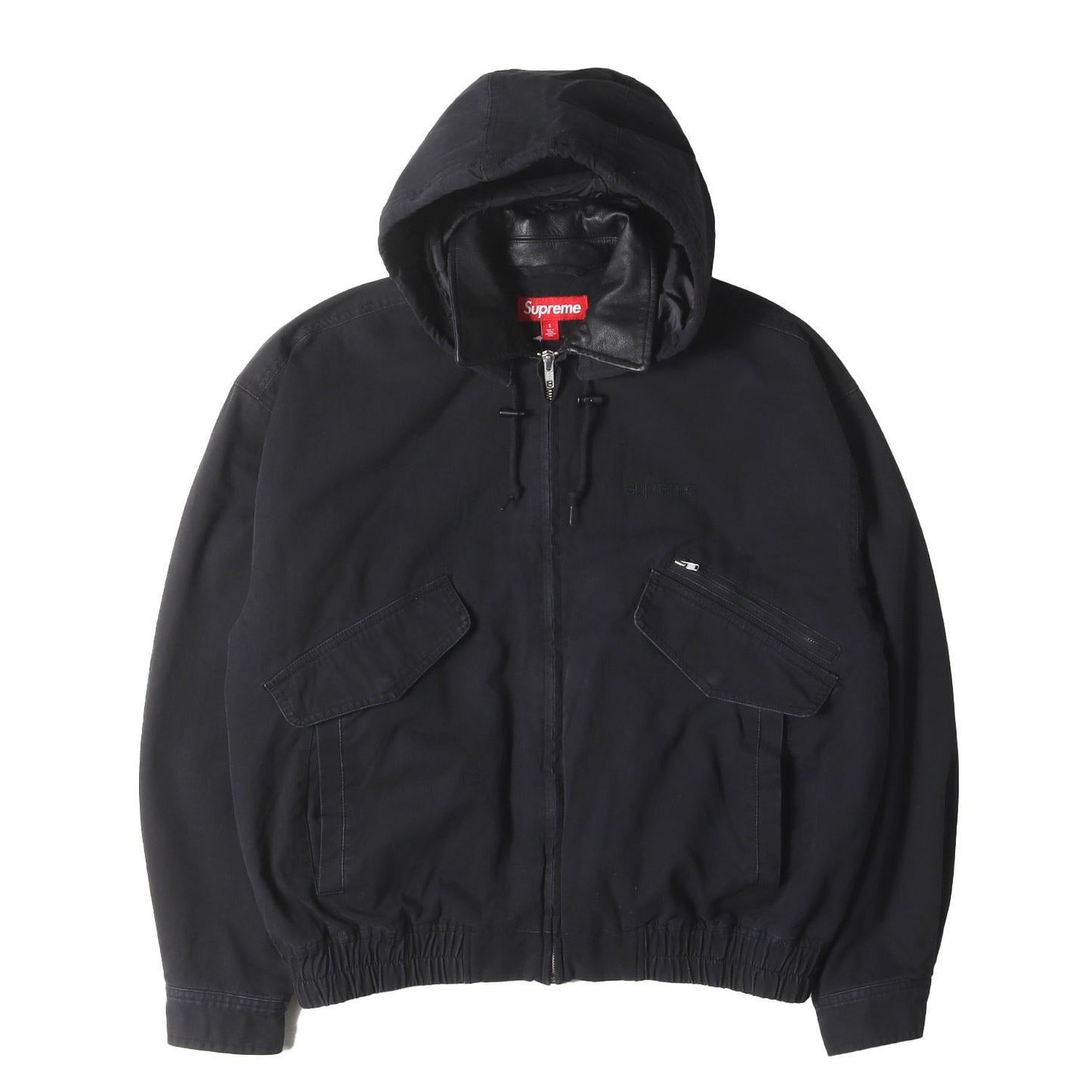 24AW 襟レザー 裏地キルティング ワーク ジャケット(Leather Collar Utility Jacket)