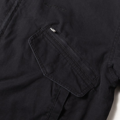 24AW 襟レザー 裏地キルティング ワーク ジャケット(Leather Collar Utility Jacket)