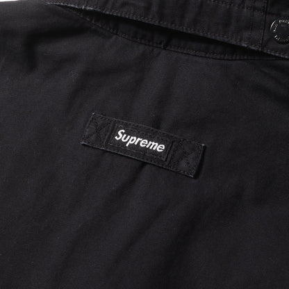 24AW 襟レザー 裏地キルティング ワーク ジャケット(Leather Collar Utility Jacket)