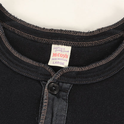 ヘンリーネック 無地 ロングスリーブ Tシャツ