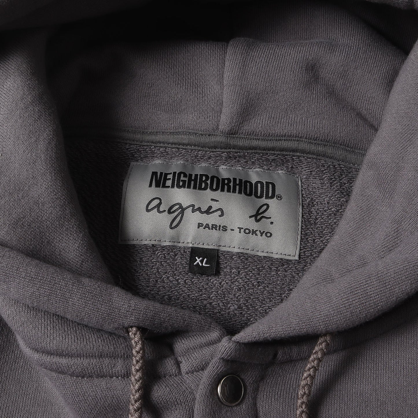 25AW ×agnes b. スナップボタン スウェットパーカー(SWEAT SNAP HOODIE LS)
