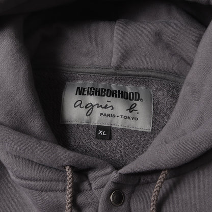25AW ×agnes b. スナップボタン スウェットパーカー(SWEAT SNAP HOODIE LS)