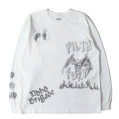 23AW 落書きグラフィック ロングスリーブ Tシャツ(NH . TEE LS-17)