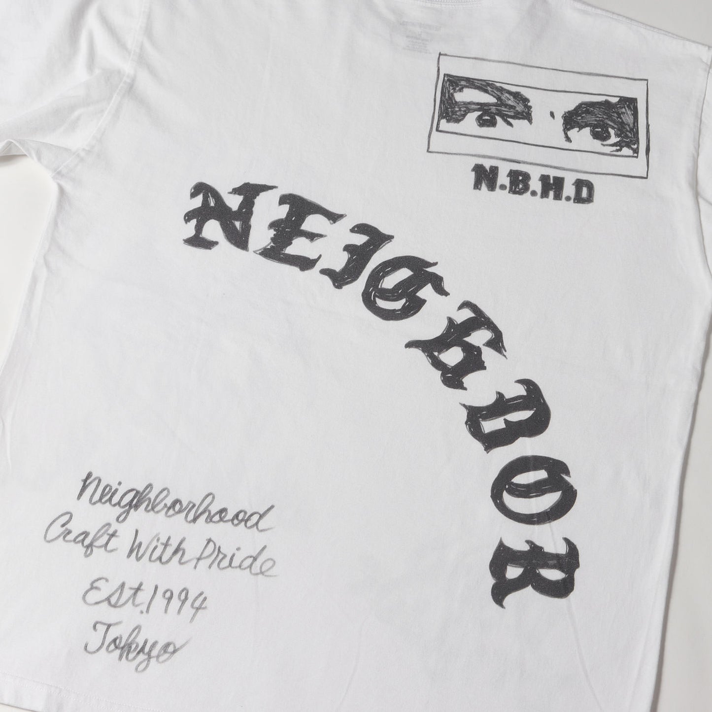 23AW 落書きグラフィック ロングスリーブ Tシャツ(NH . TEE LS-17)