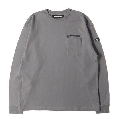 22AW ロゴ刺繍 ロングスリーブ ポケット Tシャツ(CLASSIC-P CREWNECK LS.CO)