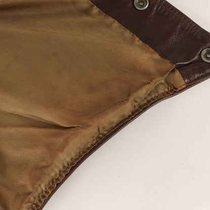 70s デザインボタン カウレザー トラッカージャケット / USA製 Leathercraft Process of America