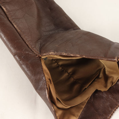 70s デザインボタン カウレザー トラッカージャケット / USA製 Leathercraft Process of America