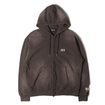 25AW サルファダイ加工 フルジップ スウェットパーカー(SULFUR DYEING LOGO ZIP SWEATSHIRT)