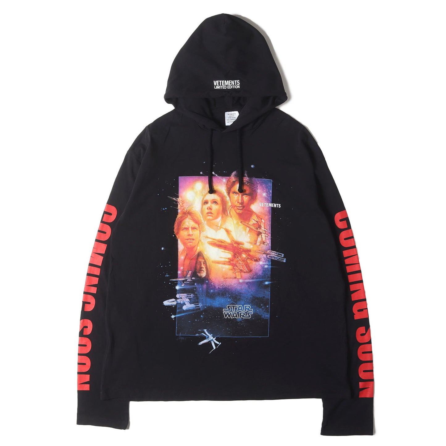 20SS ×STAR WARS ポスターデザイン フード付き ロングスリーブ Tシャツ