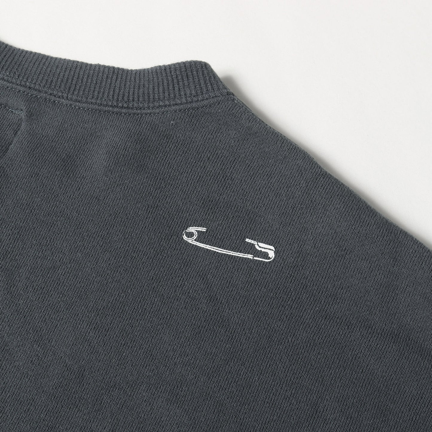 20AW 袖チェック切替し ワイド スウェット(SLEEVE PANELED WIDE CREWNECK SWEAT)