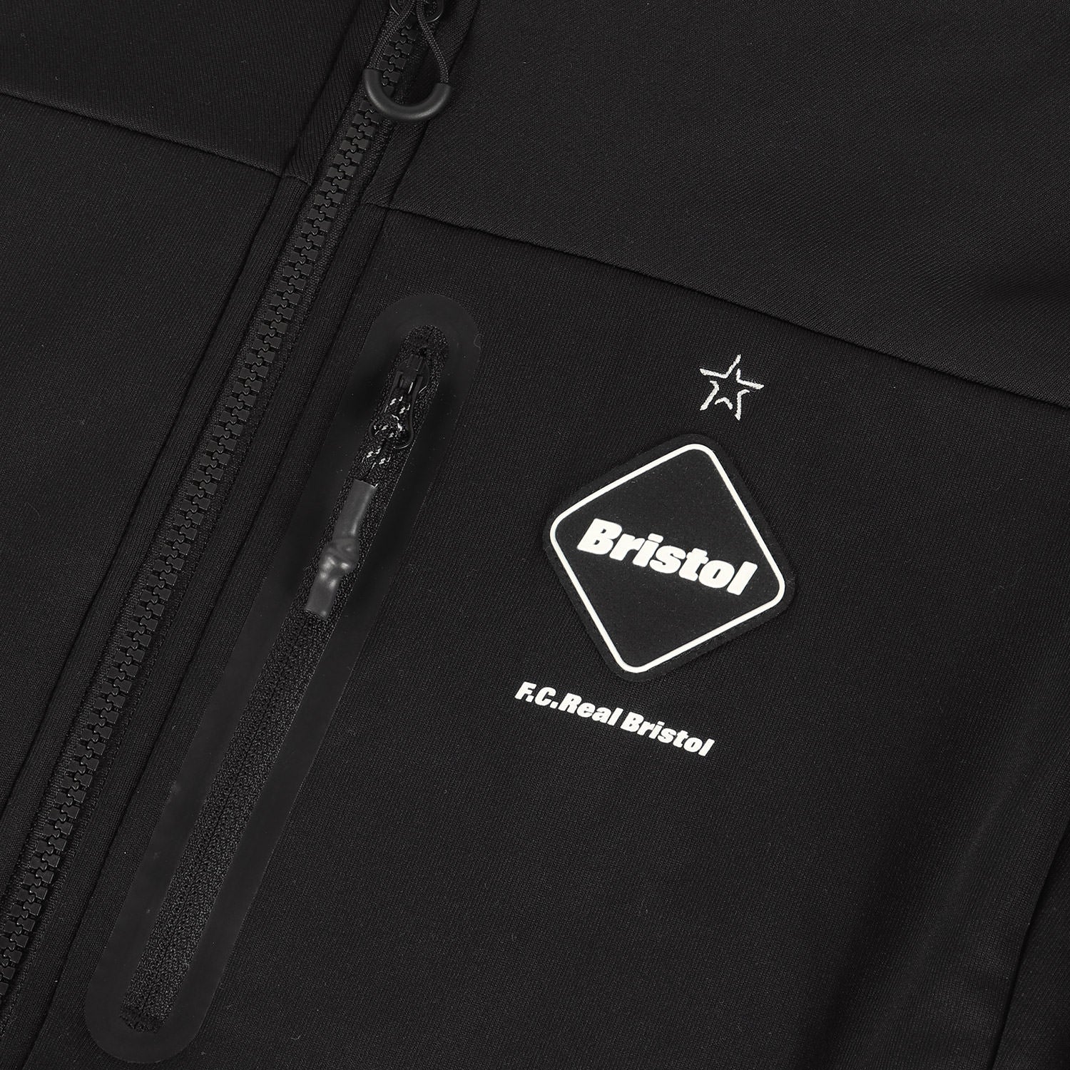 ブリストル　ジップアップ　パーカー　ポーラテック　パワーストレッチ　黒 POLARTEC POWER STRETCH ZIP UP GAITER HOODIE | F.C.Real Bristol