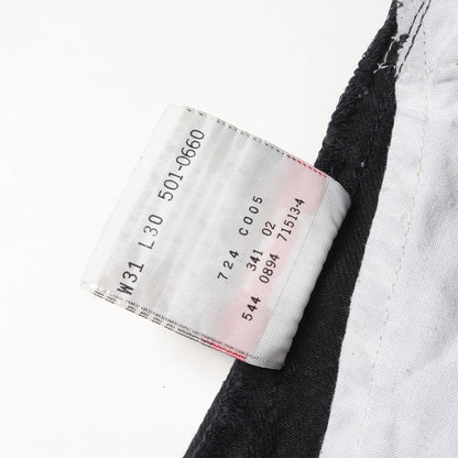 [濃黒 グッドコンディション] 90s 501 後染め ブラック デニムパンツ / USA製 501-0660