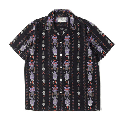 ×WOLF'S HEAD モンスター柄 レーヨン ハワイアンシャツ / アロハシャツ(HAWAIIAN SHIRT S/S)