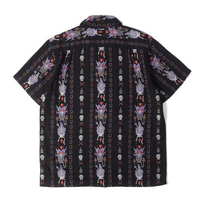 ×WOLF'S HEAD モンスター柄 レーヨン ハワイアンシャツ / アロハシャツ(HAWAIIAN SHIRT S/S)