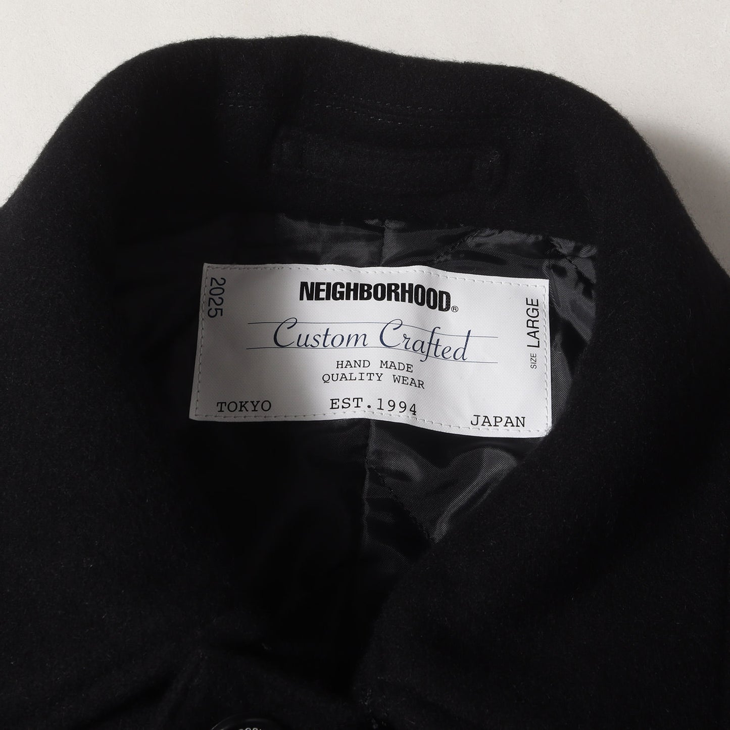 25AW 袖パイルカスタム メルトンウール コート(WOOL COAT MOD)