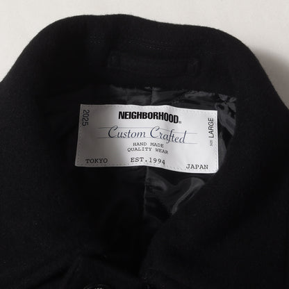 25AW 袖パイルカスタム メルトンウール コート(WOOL COAT MOD)