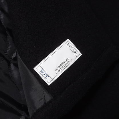25AW 袖パイルカスタム メルトンウール コート(WOOL COAT MOD)