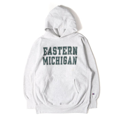 [USA製 刺繍タグ] 90s リバースウィーブ カレッジ スウェットパーカー / イースタンミシガン大学 Eastern Michigan