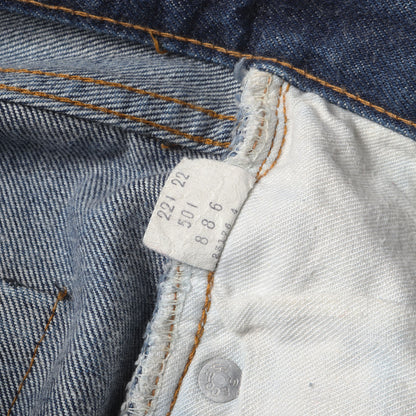 [希少 濃紺] 70s 501 66後期 デニムパンツ / USA製 ボタン裏刻印6