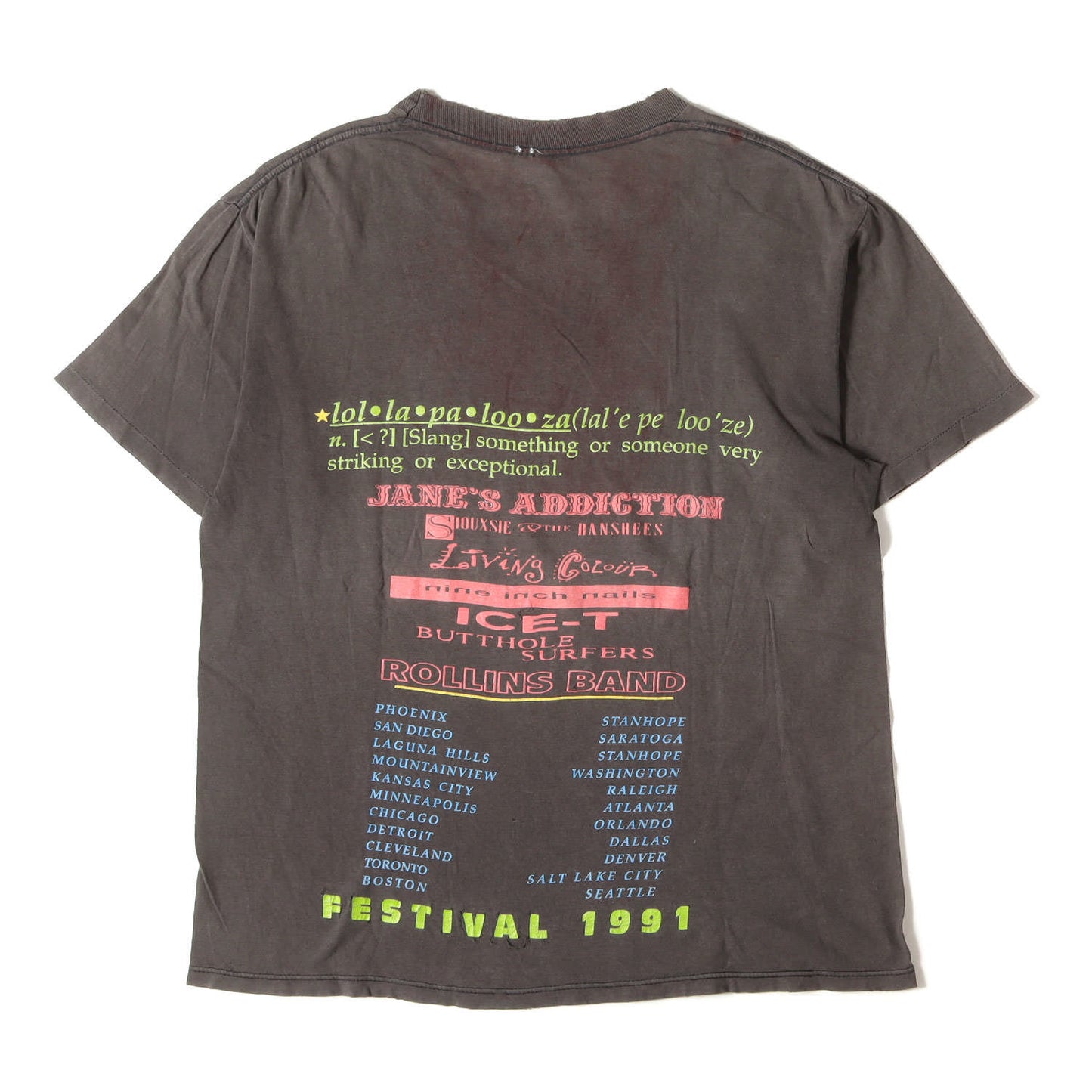 [雰囲気抜群] 90s Lollapalooza 1991 音楽フェス ロラパルーザ Tシャツ / USA製 BROCKUM
