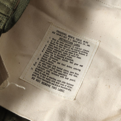 [希少 極美品] 60s 米軍実物 アルミジップ M-65 フィールド カーゴパンツ