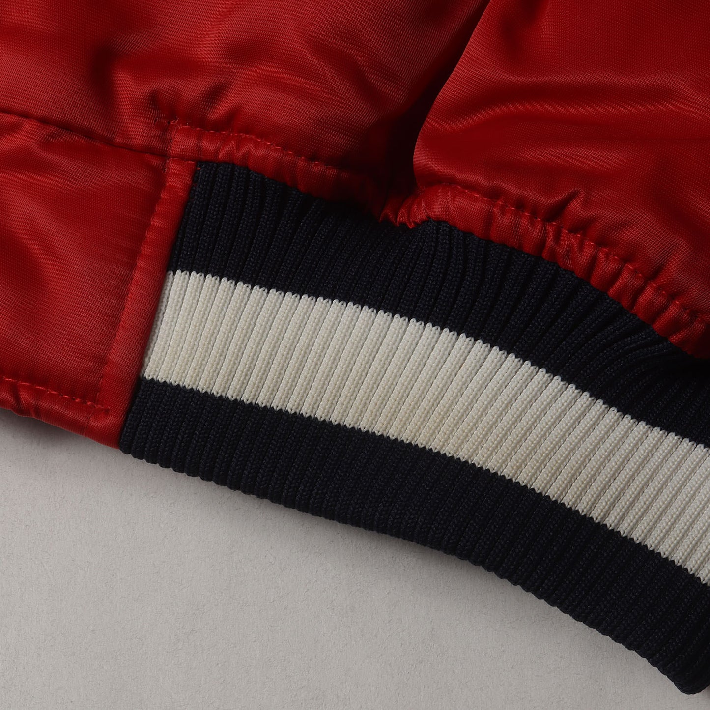 90s MLB クリーブランド・インディアンス ナイロンサテン スタジャン / COOPERSTOWN by Majestic