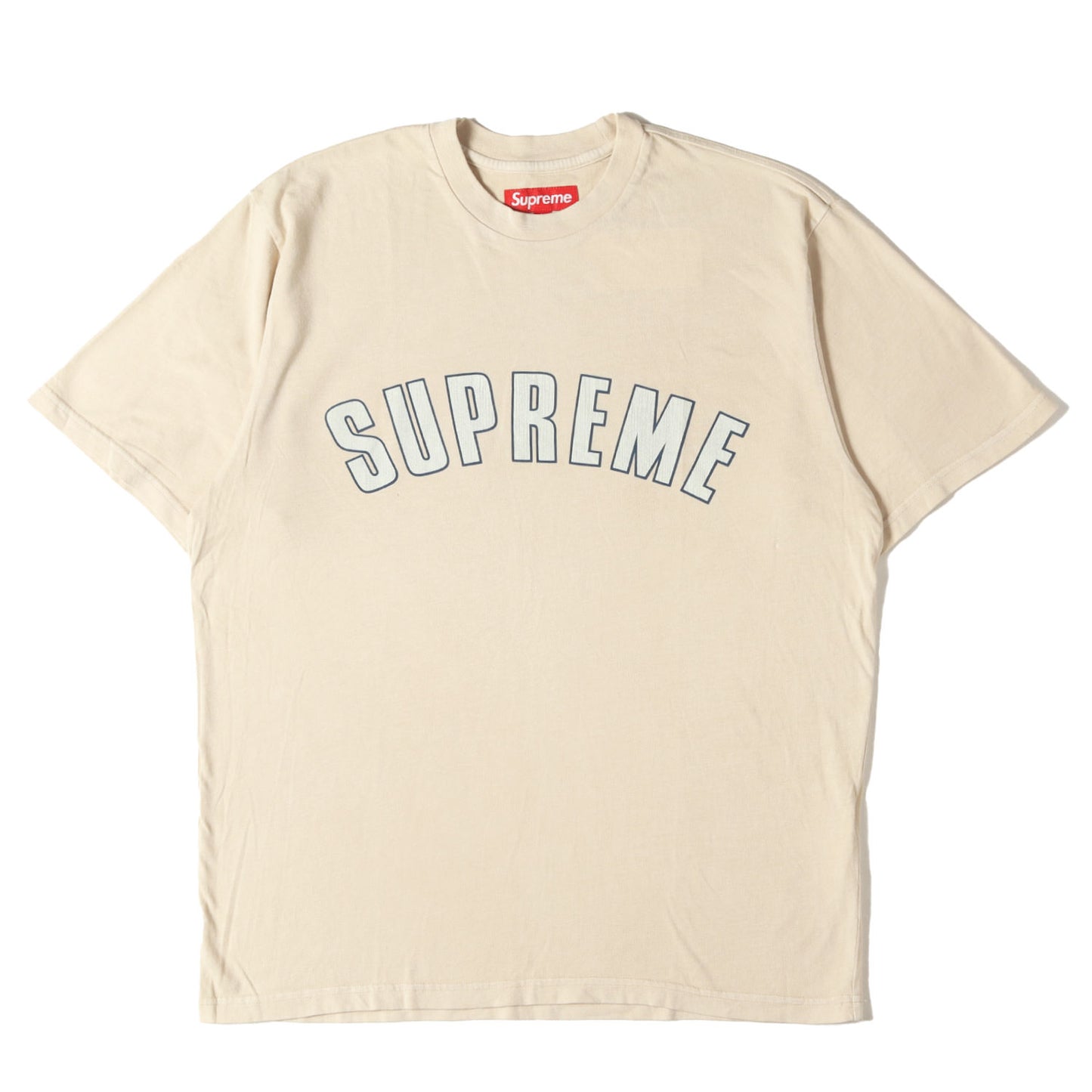 24SS オーバーダイ加工 クラック アーチロゴ Tシャツ(Cracked Arc S/S Top)