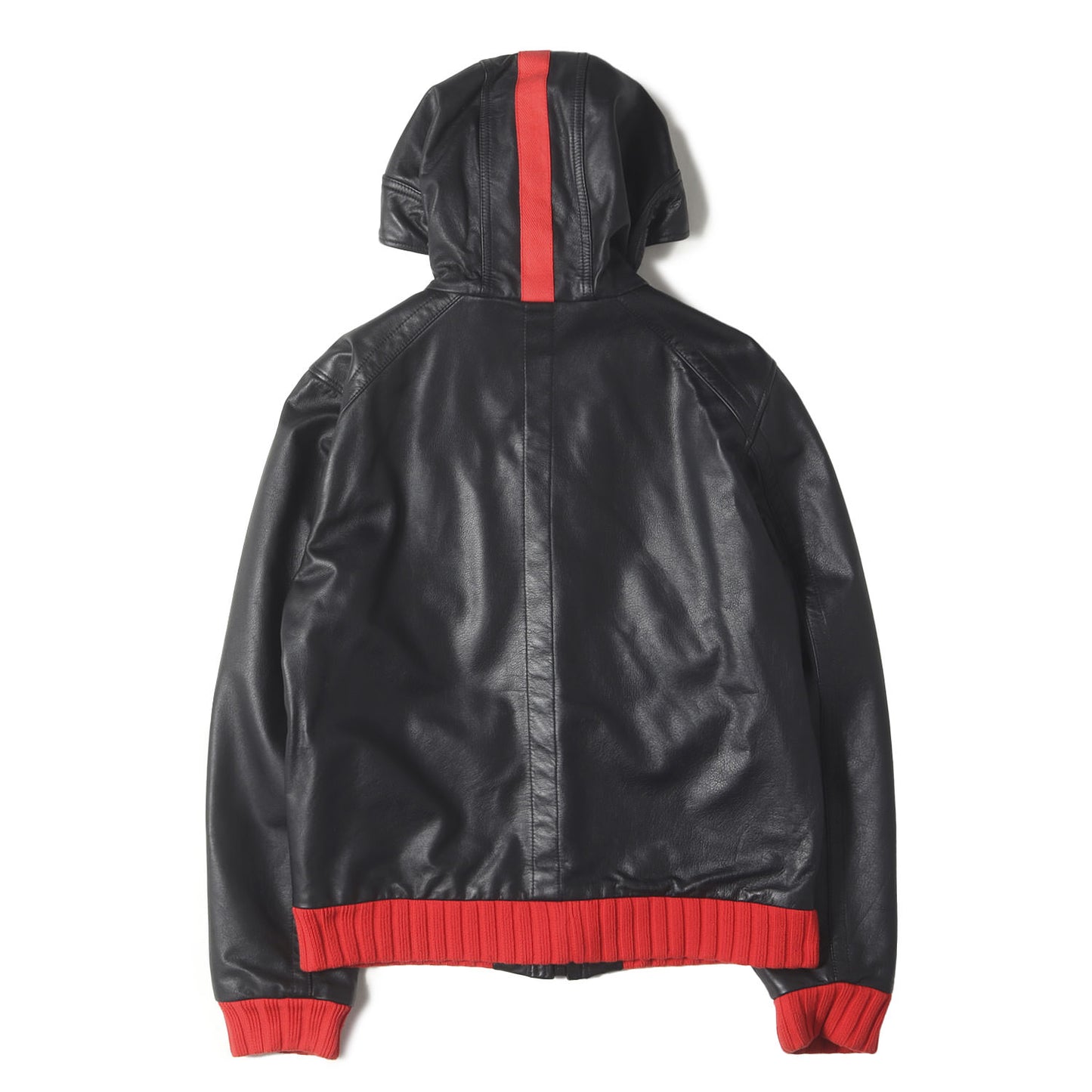 フーデッド フルジップ レザージャケット