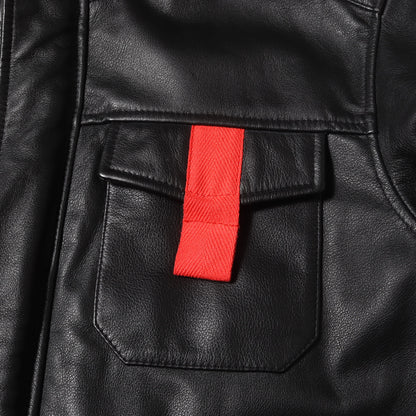 フーデッド フルジップ レザージャケット