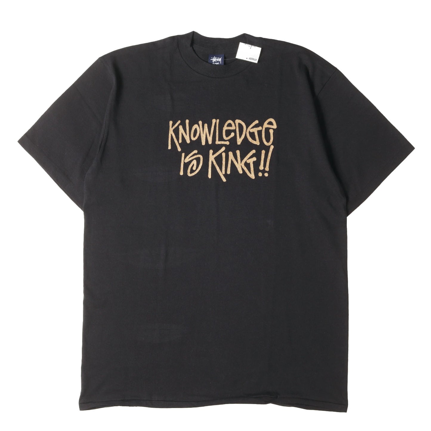 00s KNOWLEDGE IS KING!! ショーンフォントロゴ Tシャツ(デッドストック)