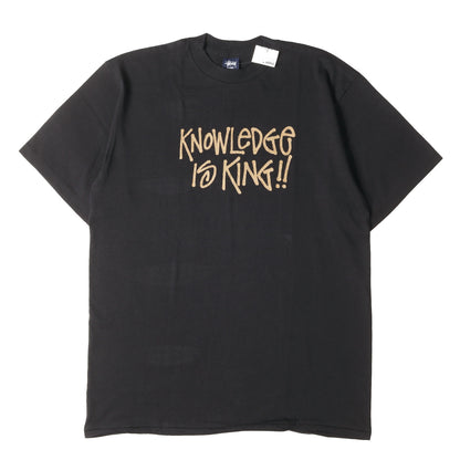 00s KNOWLEDGE IS KING!! ショーンフォントロゴ Tシャツ(デッドストック)