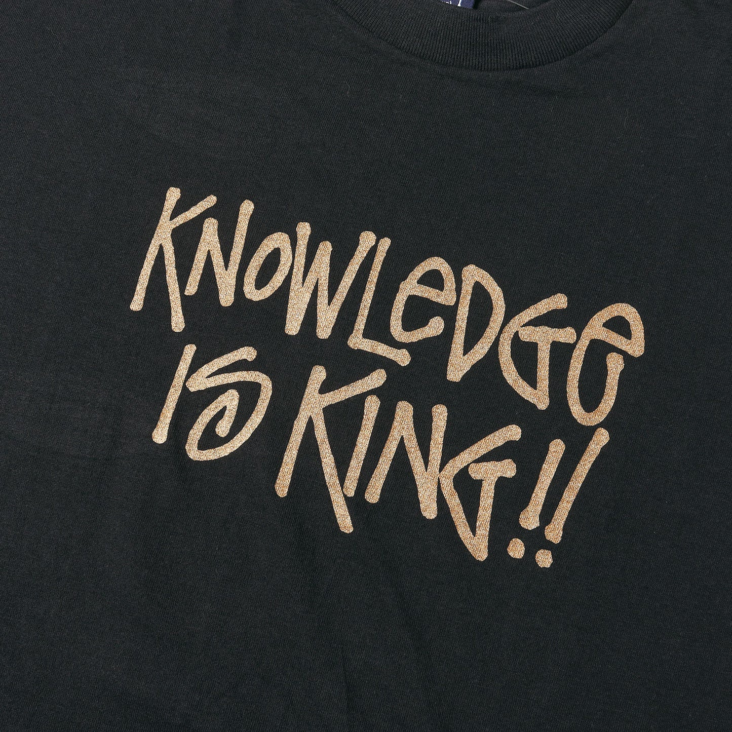 00s KNOWLEDGE IS KING!! ショーンフォントロゴ Tシャツ(デッドストック)