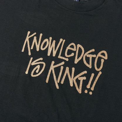 00s KNOWLEDGE IS KING!! ショーンフォントロゴ Tシャツ(デッドストック)
