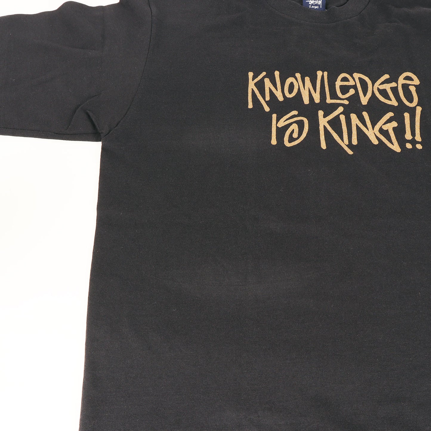 00s KNOWLEDGE IS KING!! ショーンフォントロゴ Tシャツ(デッドストック)