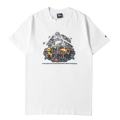 90s OLD STUSSY 紺タグ グラフィックプリント Tシャツ(USA製)