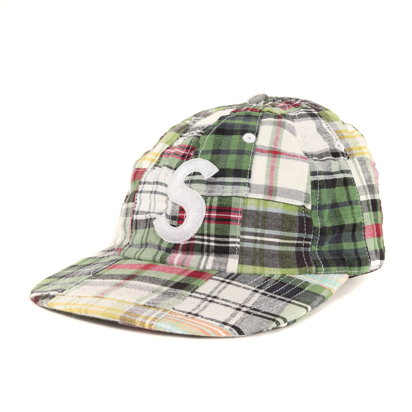 マドラスチェック パッチワーク Sロゴ 6パネルキャップ(Patchwork Madras S Logo 6-Panel)